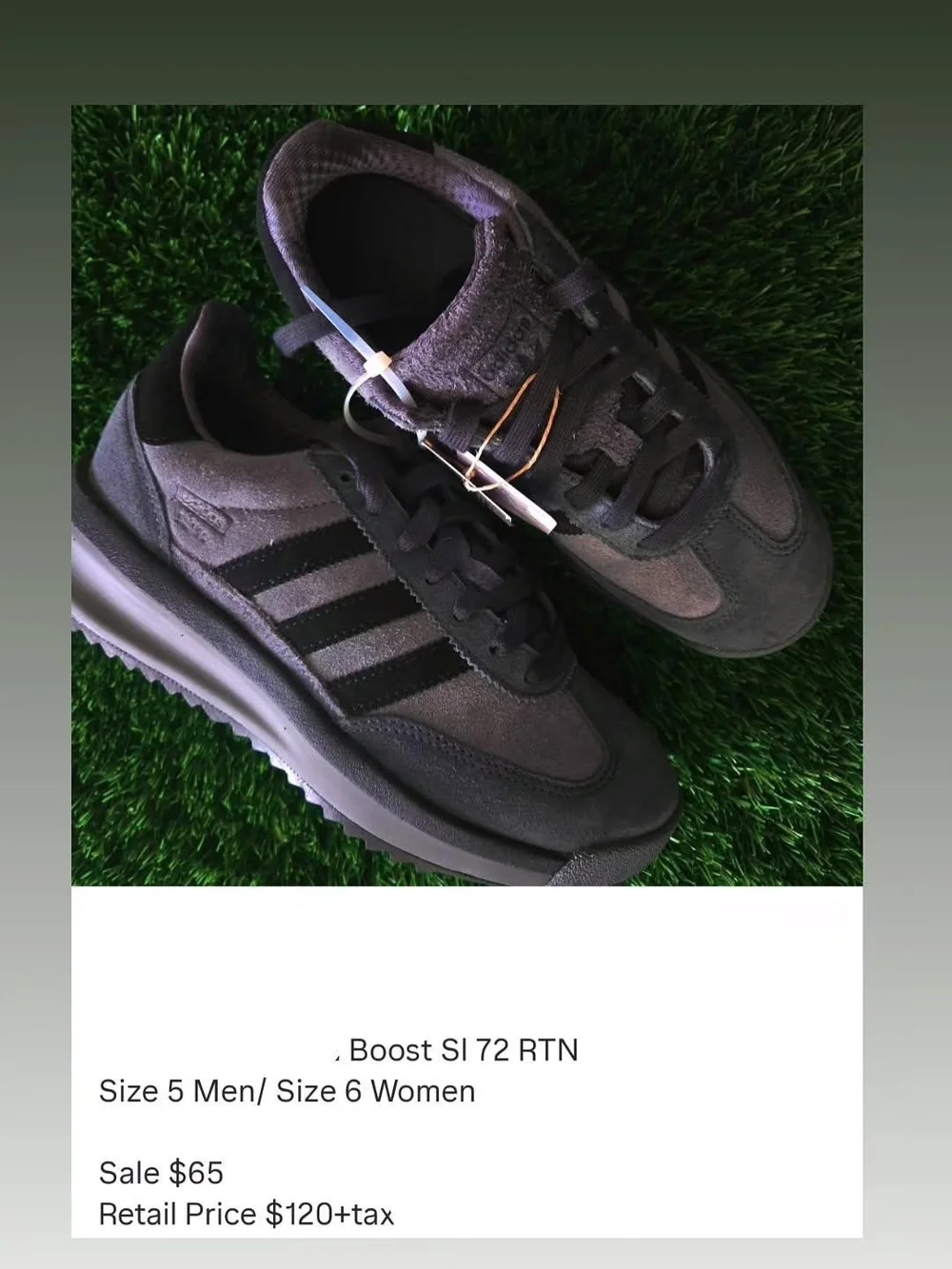 Men's Charcoal Black Athletic Sneakers - Boost SI 72 RTN